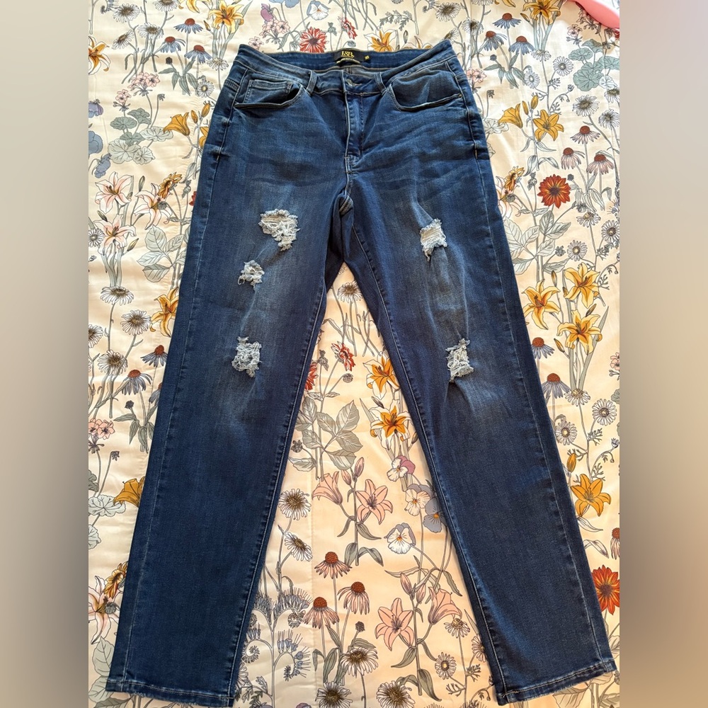 L&B Distressed Women's Boyfriend Jeans for Size 18